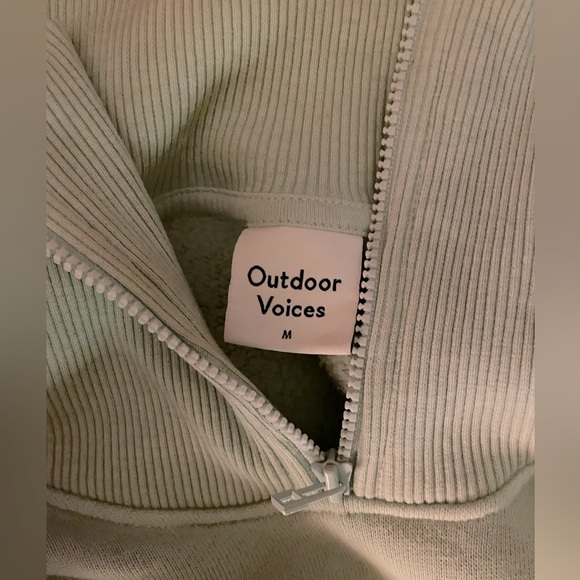 COPY - OUTDOOR VOICES Nimbus Quarter Zip Cotton Sweatshirt - Picture 5 of 7